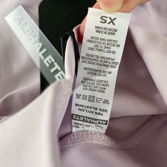 NWT Alphalete Kinetic Pulse Dusty Lilac Lavender Leggings $70 XS - Picture 7 of 7
